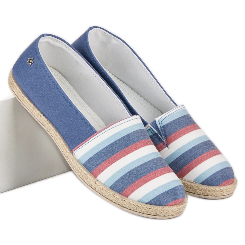 Espadryle slip on vices niebieskie 2