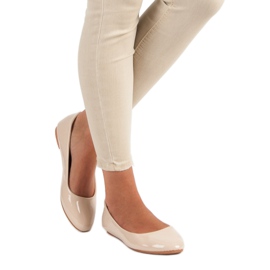 Diamantique Lakierowane baleriny brązowe 1