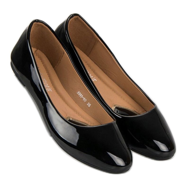 Lakierowane Baleriny czarne 2