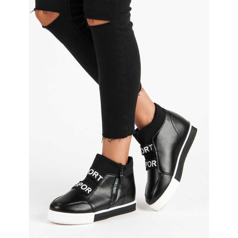 Czarne sneakersy na suwak 2