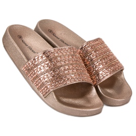 Eleganckie różowe klapki 1