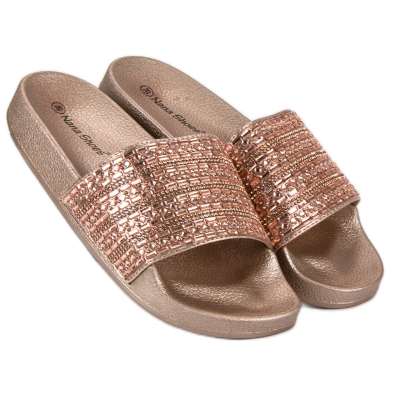 Eleganckie różowe klapki 1