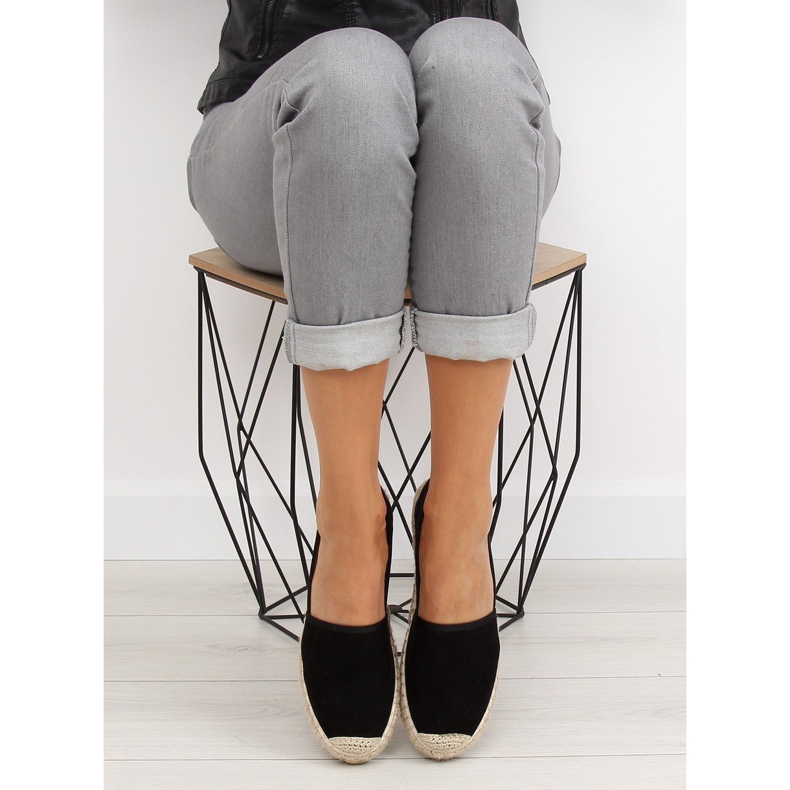 Espadryle damskie czarne BB10P black 2