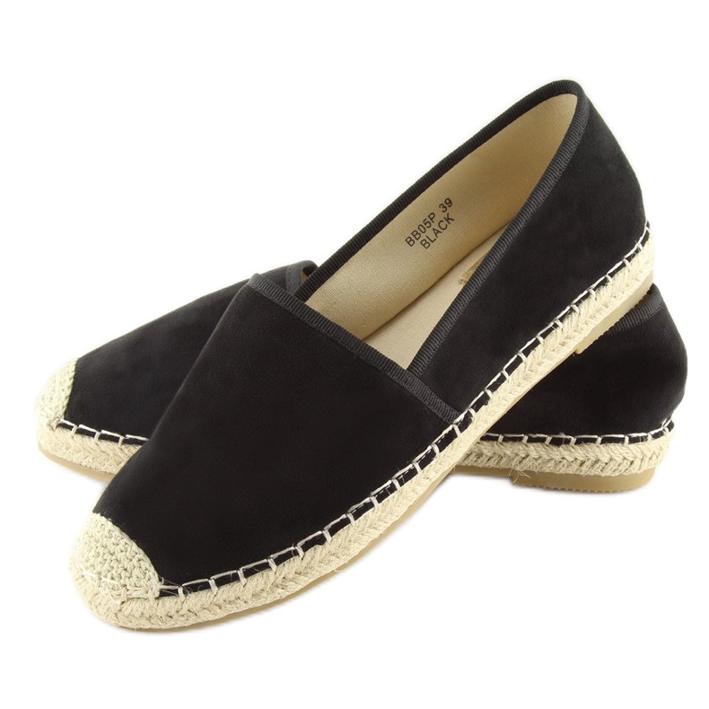 Espadryle klasyczne czarne BB05P black 2