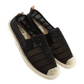 Espadryle siateczkowe czarne F01B Black 2