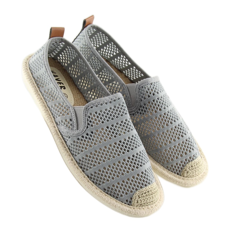Espadryle siateczkowe szare F01B Grey 2