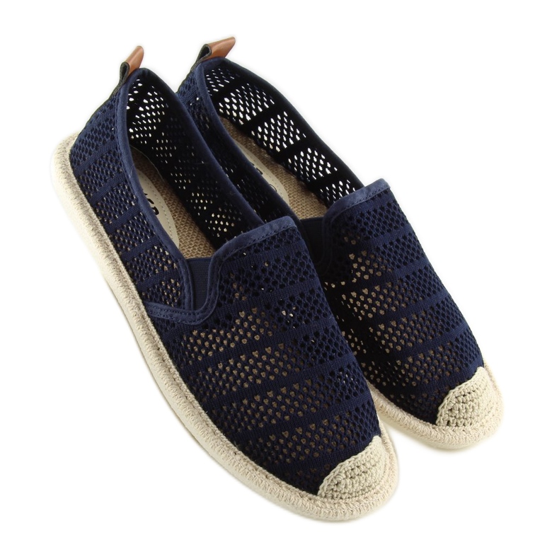 Espadryle siateczkowe granatowe F01B Navy 2