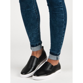 Czarne slipony damskie 6