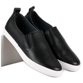 Czarne slipony damskie 5