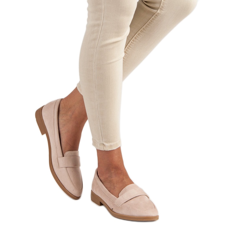 Small Swan Zamszowe mokasyny brązowe 2