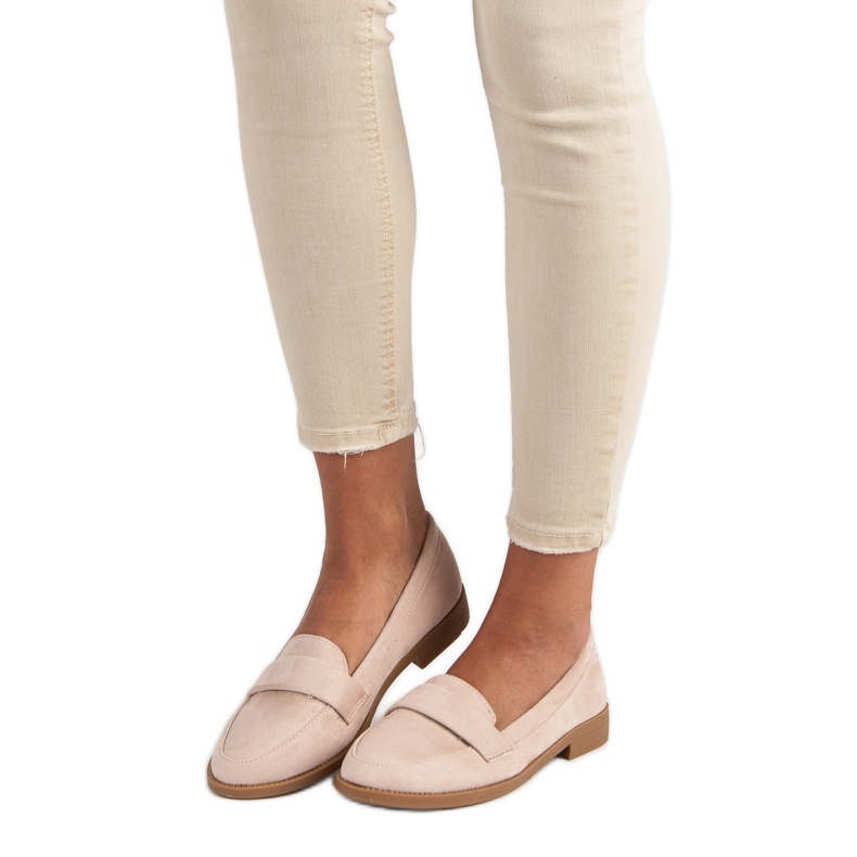 Small Swan Zamszowe mokasyny brązowe 1