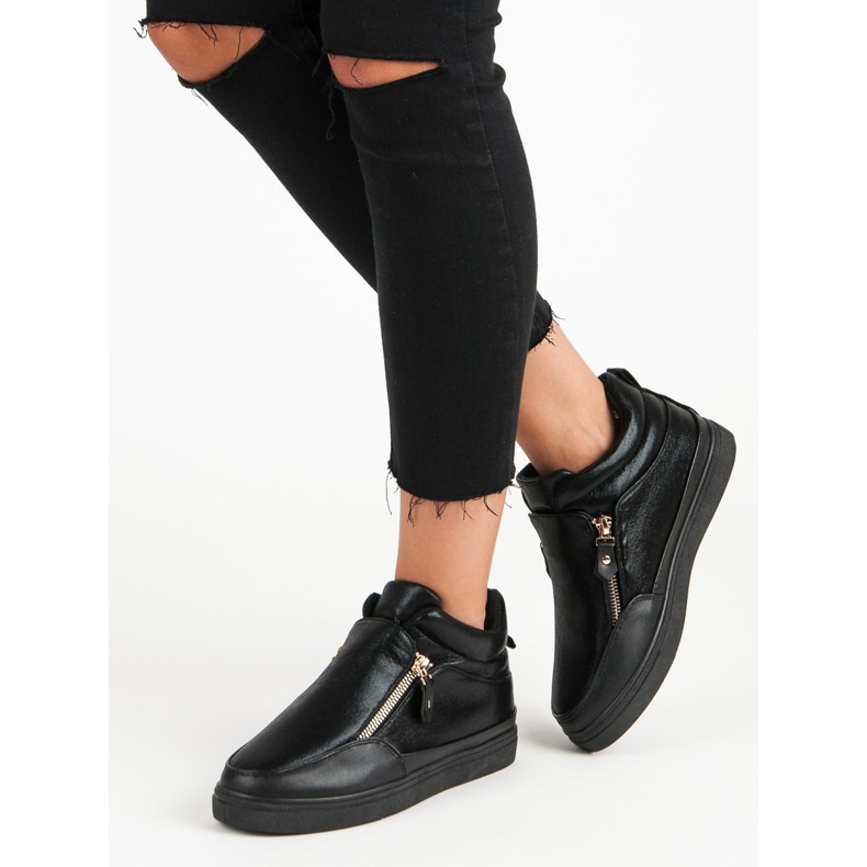 Lgm Czarne trampki na suwak 2