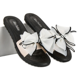 Klapki z kokardą brązowe 1