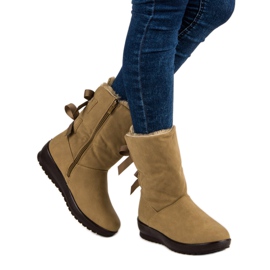 Ciepłe śniegowce na suwak zielone 2