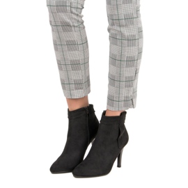 Klasyczne botki szpilki czarne 2