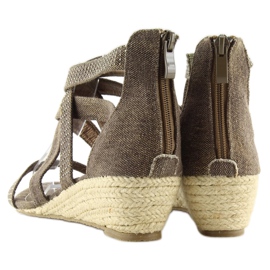 Sandały espadryle ME11783 coffe brązowe 2