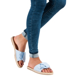 Seastar Niebieskie klapki w kratkę 2