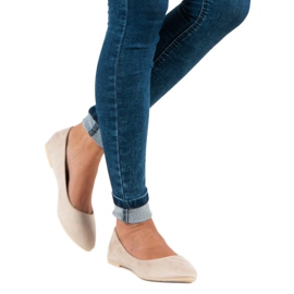 Seastar Zamszowe Baleriny beżowy 2