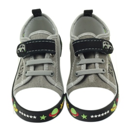American Club American trampki buty dziecięce wkładka skórzana białe czarne szare 4