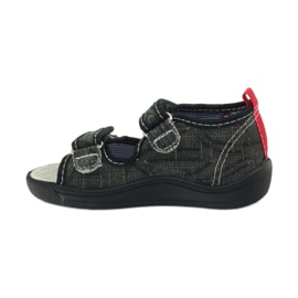 American Club American sandałki buty dziecięce wkładka skórzana czarne szare czerwone 2