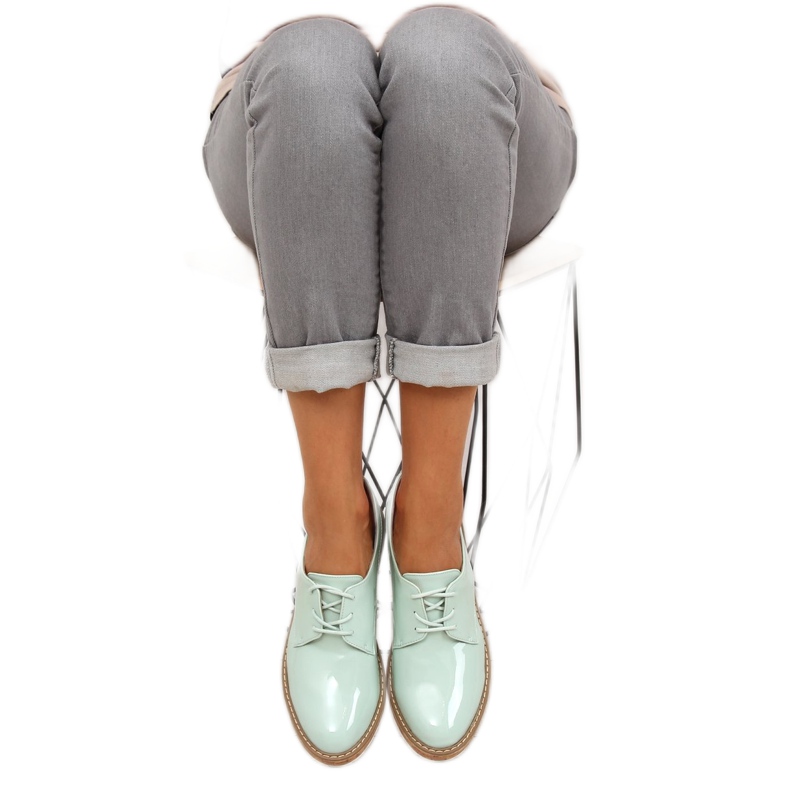 Mokasyny ze skórzanym środkiem 7153 Blue niebieskie 1