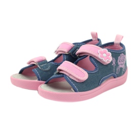 American Club American sandałki buty dziecięce wkładka skórzana niebieskie różowe 3