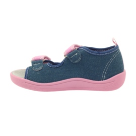 American Club American sandałki buty dziecięce wkładka skórzana niebieskie różowe 2