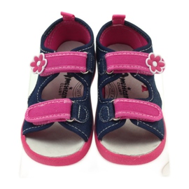 American Club American sandałki buty dziecięce wkładka skórzana różowe granatowe 4