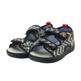 American Club American sandałki buty dziecięce wkładka skórzana czarne pomarańczowe szare 3