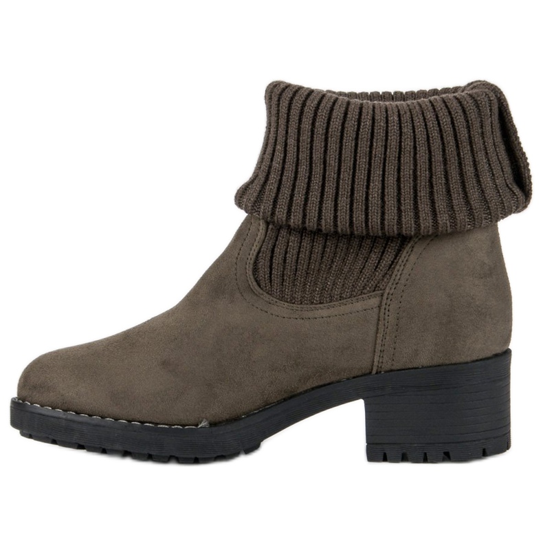 Seastar Wsuwane wysokie botki zielone 1