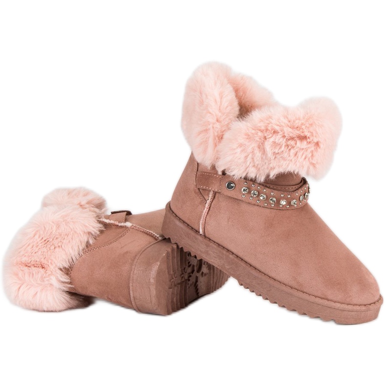 Seastar Mukluki Z Futerkiem różowe 2