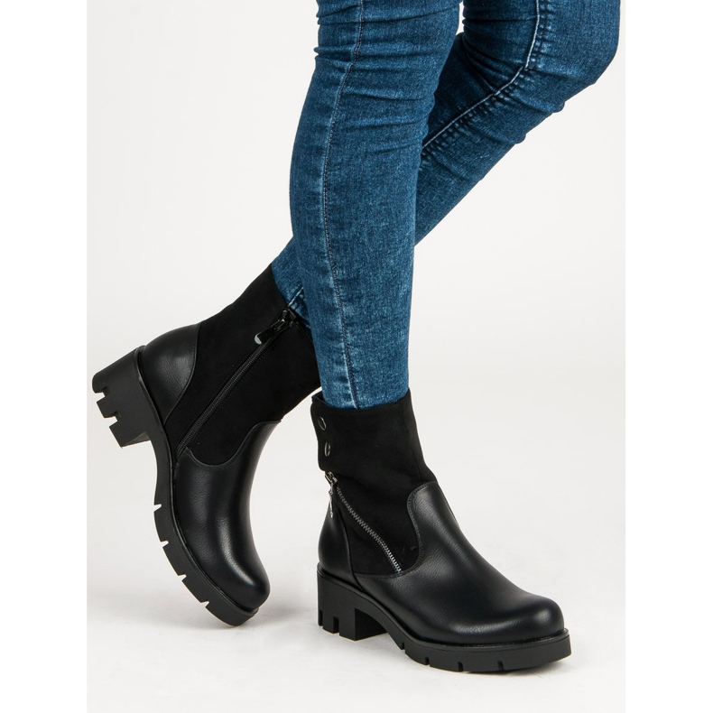 Filippo Wygodne botki z protektorem czarne 2