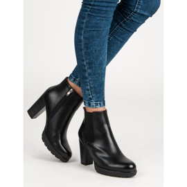 Filippo Wygodne botki na słupku czarne 1