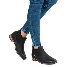 Filippo Czarne botki z ażurem 1