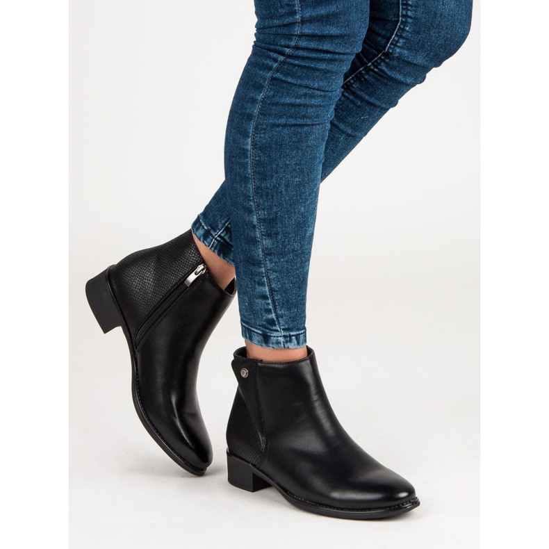 Filippo Damskie botki na obcasie czarne 1