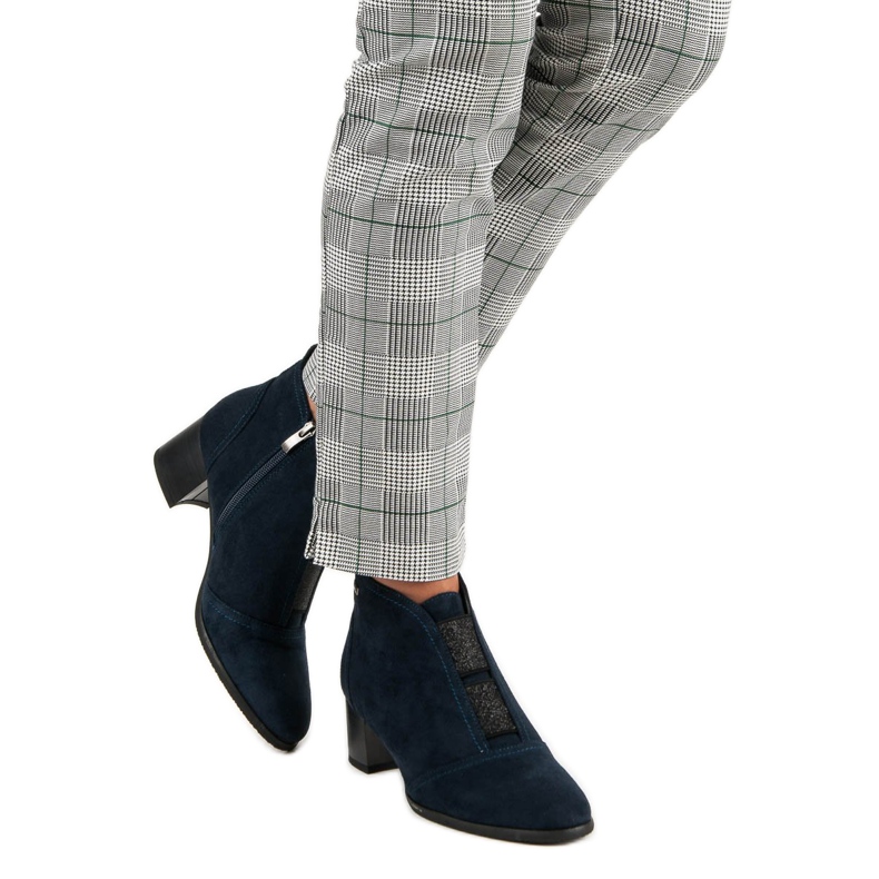 Filippo Stylowe granatowe botki niebieskie 1