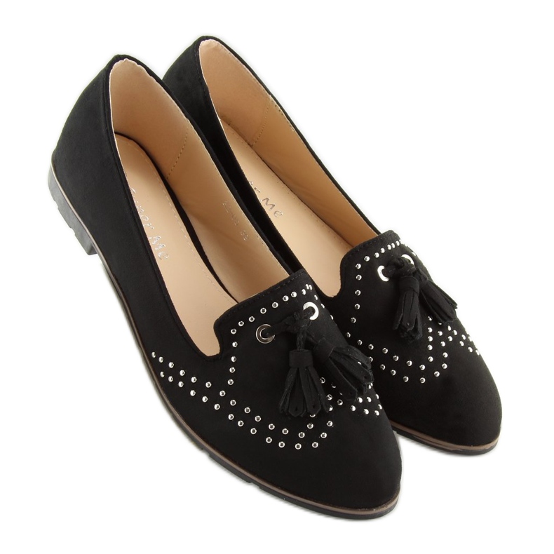 Mokasyny damskie czarne 22-05 Black 1