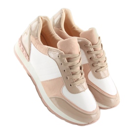 Buty sportowe damskie biało-różowe G-84 Pink 1