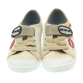 Befado obuwie dziecięce trampki 251x098 szare żółte czerwone 4