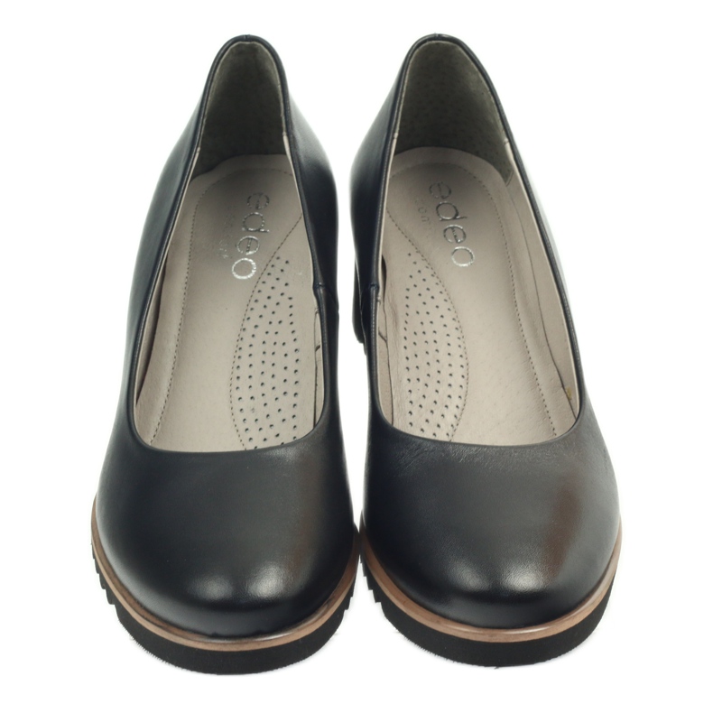 Czółenka na koturnie Edeo 2280A czarne 3