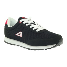 American Club American ADI sportowe buty damskie 1756 czarne czerwone 1