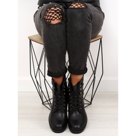 Botki damskie glany czarne H950 Black 2