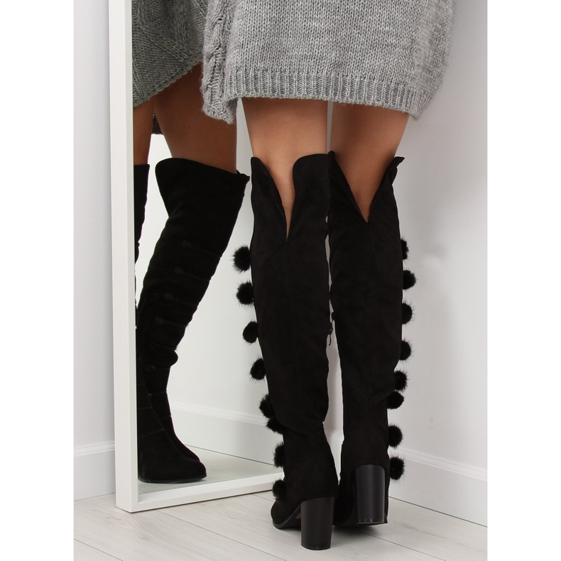 Kozaki muszkieterki czarne FC-H115 Black 2