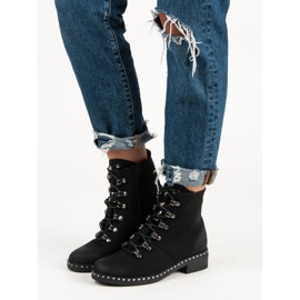 Wiązane Workery VINCEZA czarne 2