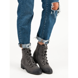 Wiązane Workery VINCEZA szare 1