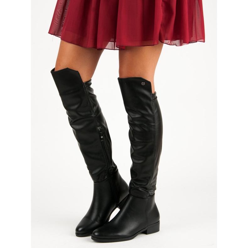 Dopasowane Kozaki VINCEZA czarne 1