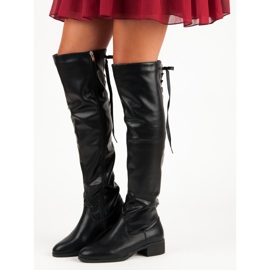 Czarne kozaki nad kolano 1