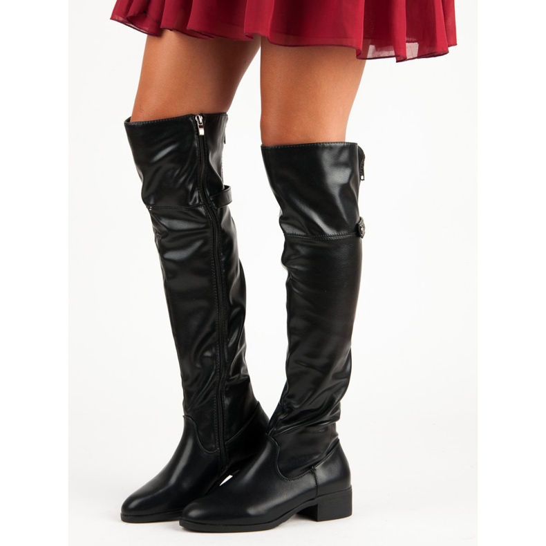 Czarne muszkieterki na suwak 1