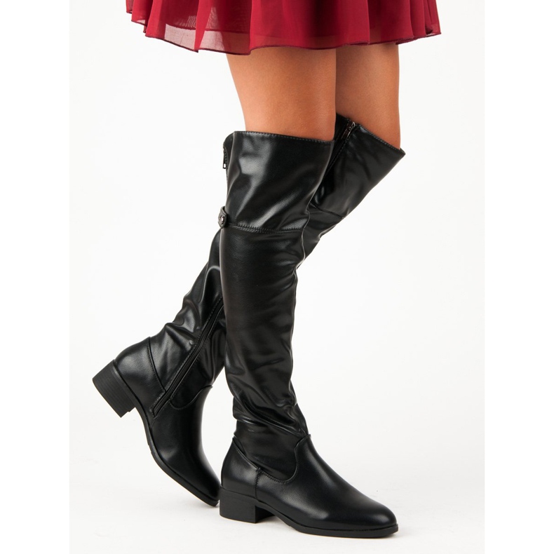 Czarne muszkieterki na suwak 2