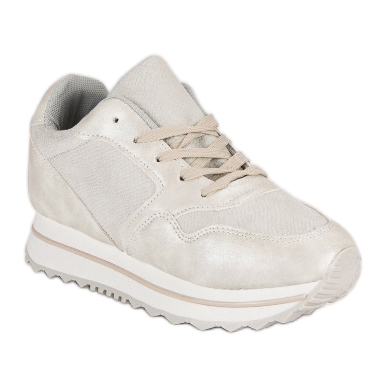 Marquiz Modne Sneakersy Na Platformie szare 1